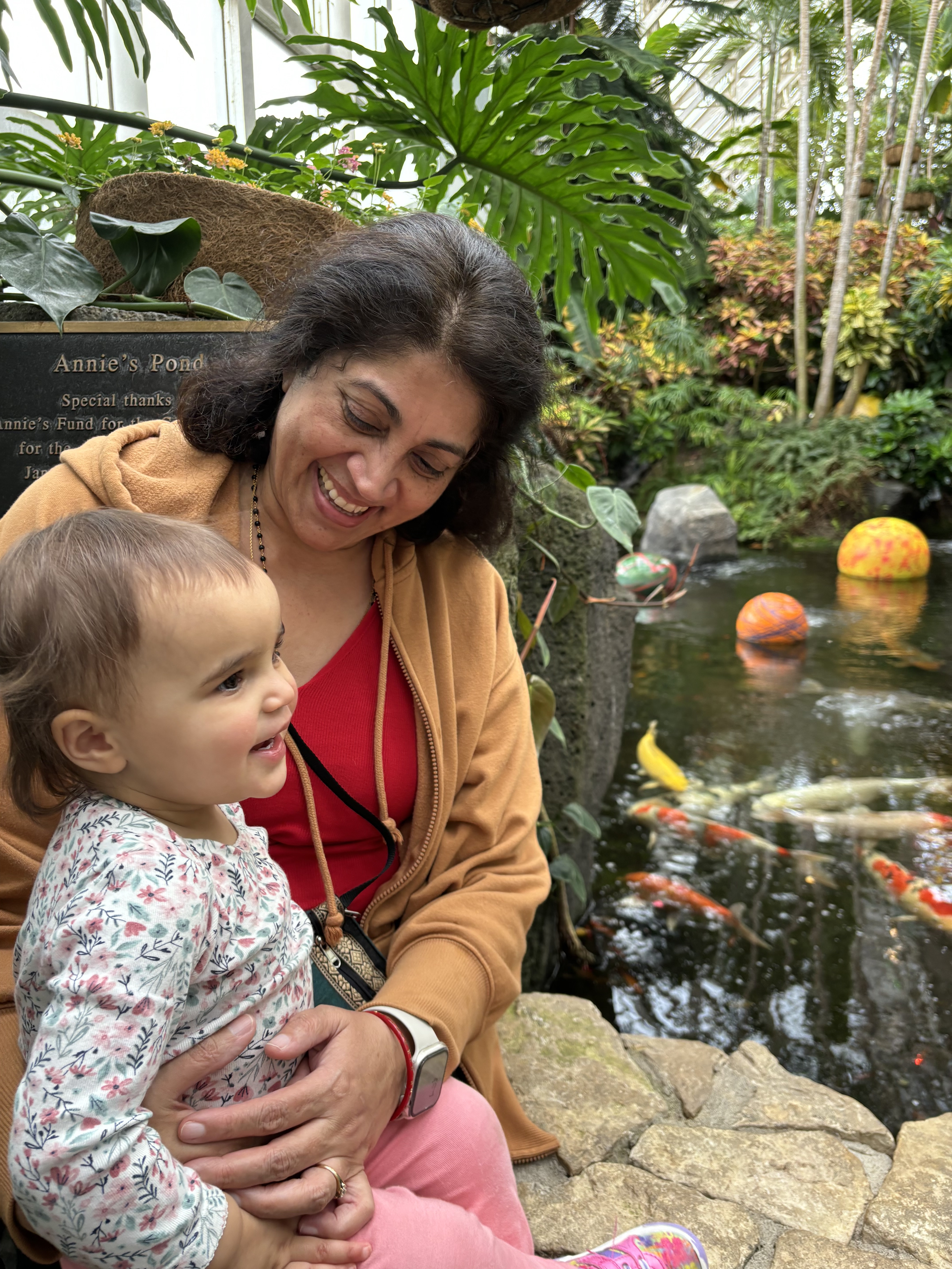 Bhat with her first grandchild
