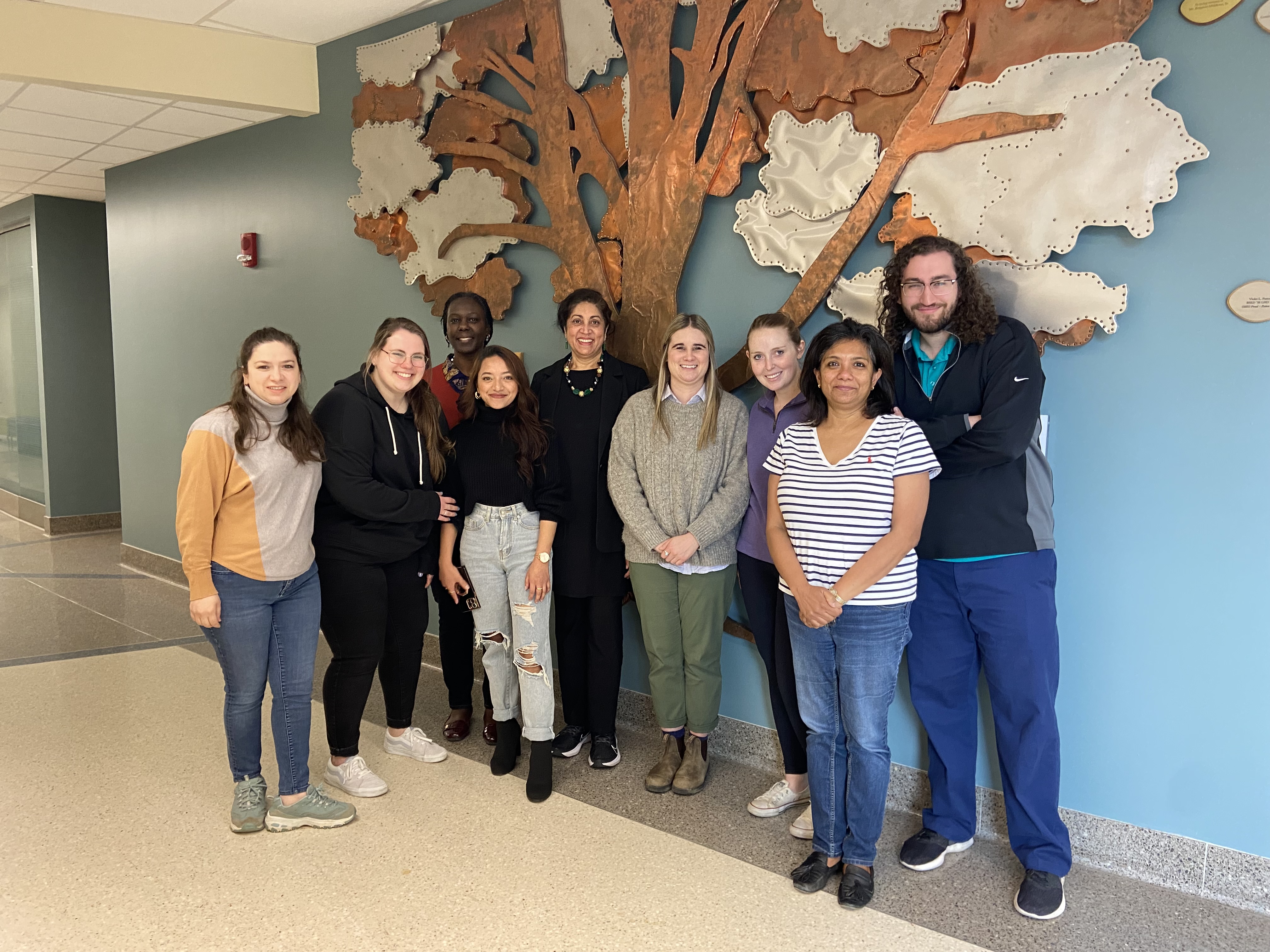 Bhat with some of her PhD students.